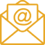 An icon if a newsletter in yellow